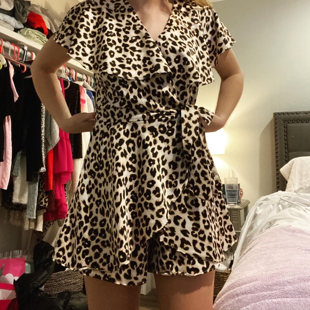 vestique cheetah print romper